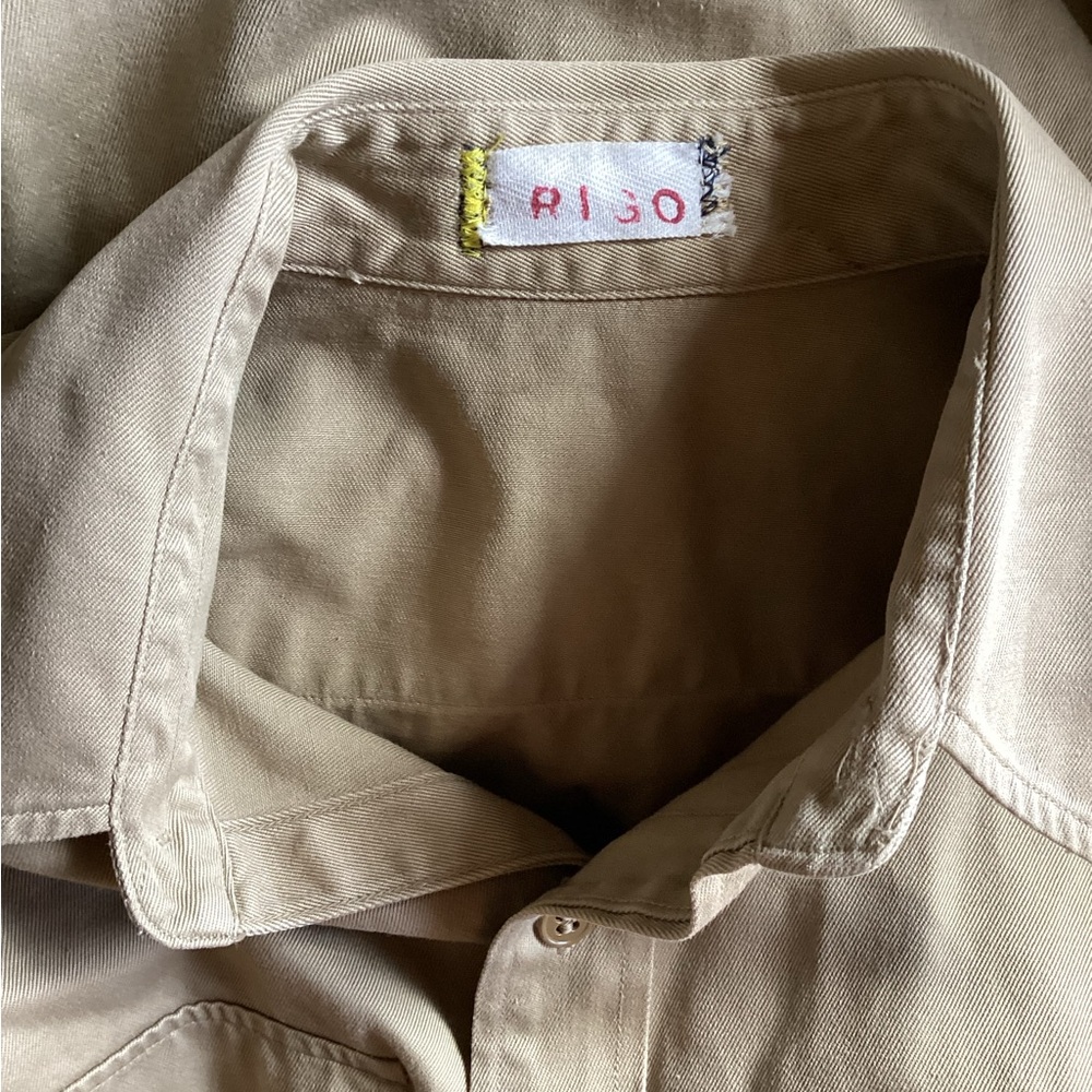 Up cycled khaki & flower - Picture 4 of 4